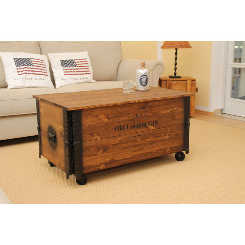 Mccallister Wheel Coffee Table with Storage