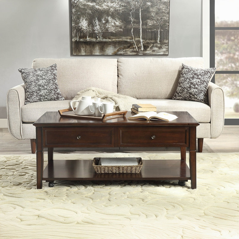 Table basse avec plateau relevable