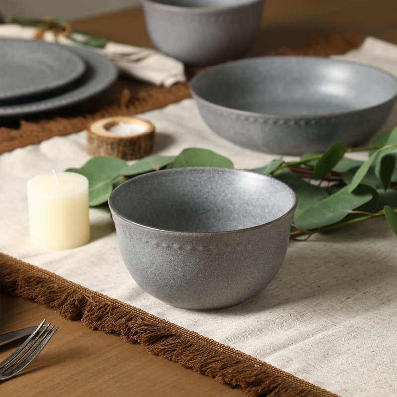 Ensemble de bols en grès 4 pièces Stone Lain Comet, Gris