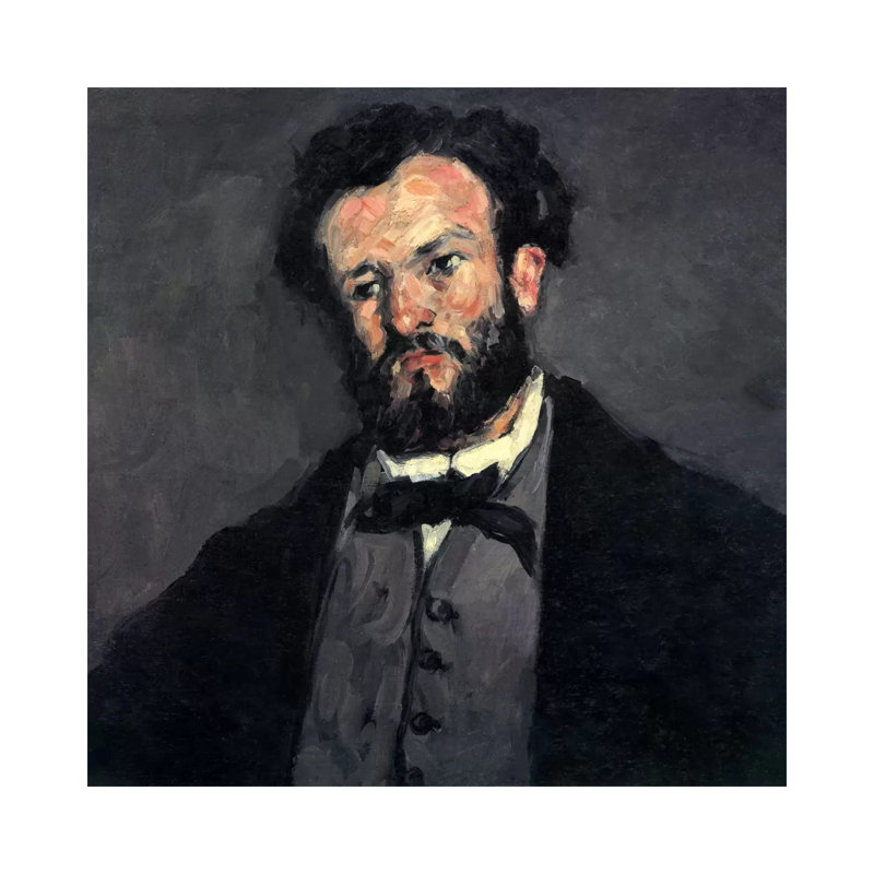 Portrait of Antony (Anthony) Valabregue by Paul Cezanne - 1 Piece Wrapped Canvas Painting, 30.48 cm H x 30.48 cm W