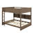 Queen Over Queen Bunk Bed With Storage Cabinets And Charging Station, Wood Bunk Bed With Storage Bookcase Shelves-117530980