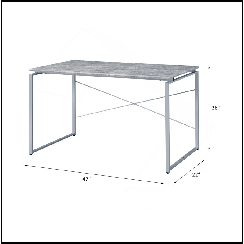 Silver Finish Writing Desk