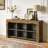 Wood Sofa Table, Rustic Console Table Entryway Table with 6 Storage Cubes
