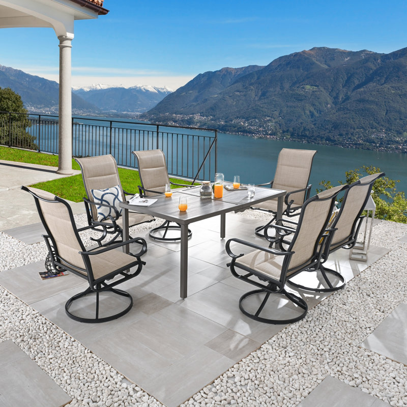 Ensemble repas d'extérieur 7 pièces, Kaki