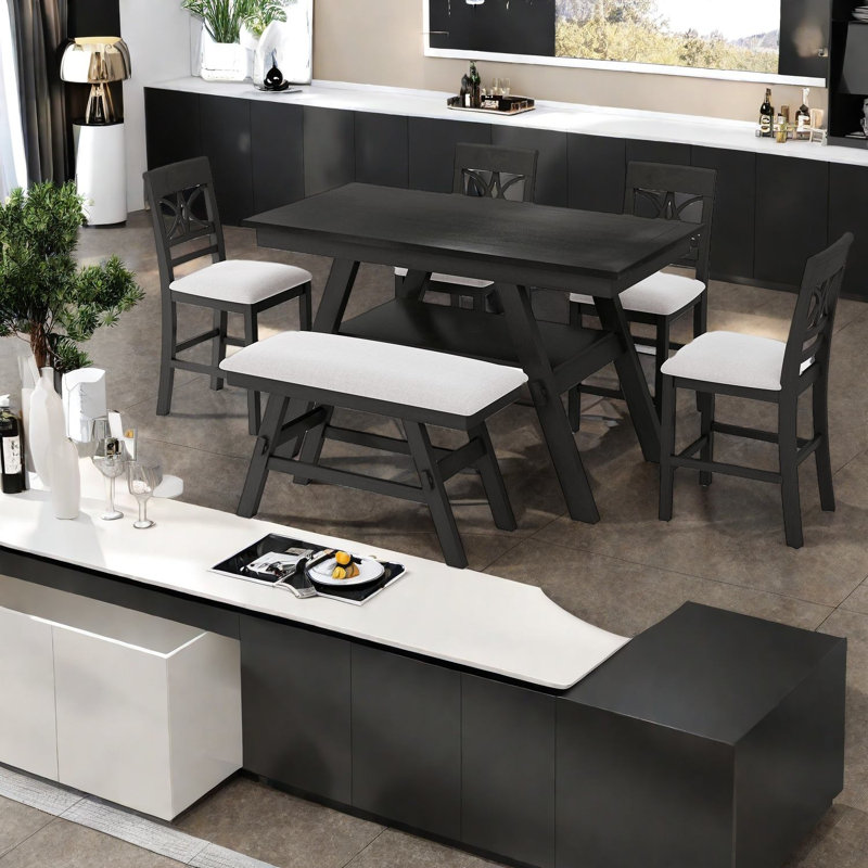 Dining Table Sets(must Include Both Table And Chair) With Storage Wood Rustic