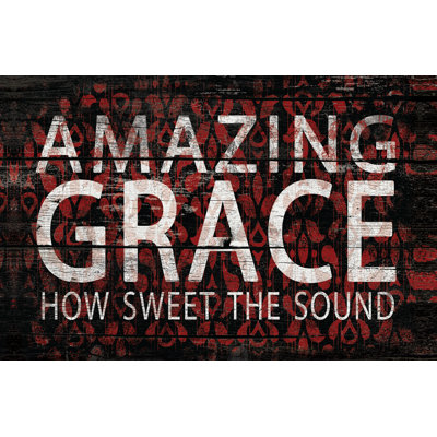 Distressed Amazing Grace - Wrapped Canvas Print