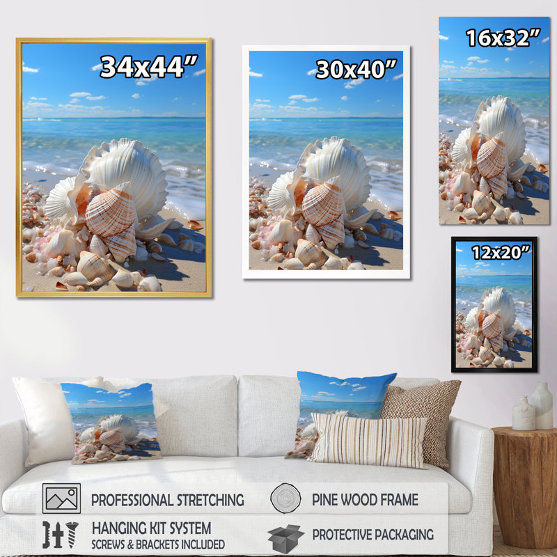 Gobin Florida Seaside Harmony I - impression, H 32 po x l 24 po x P 1 po, Cadre flottant doré