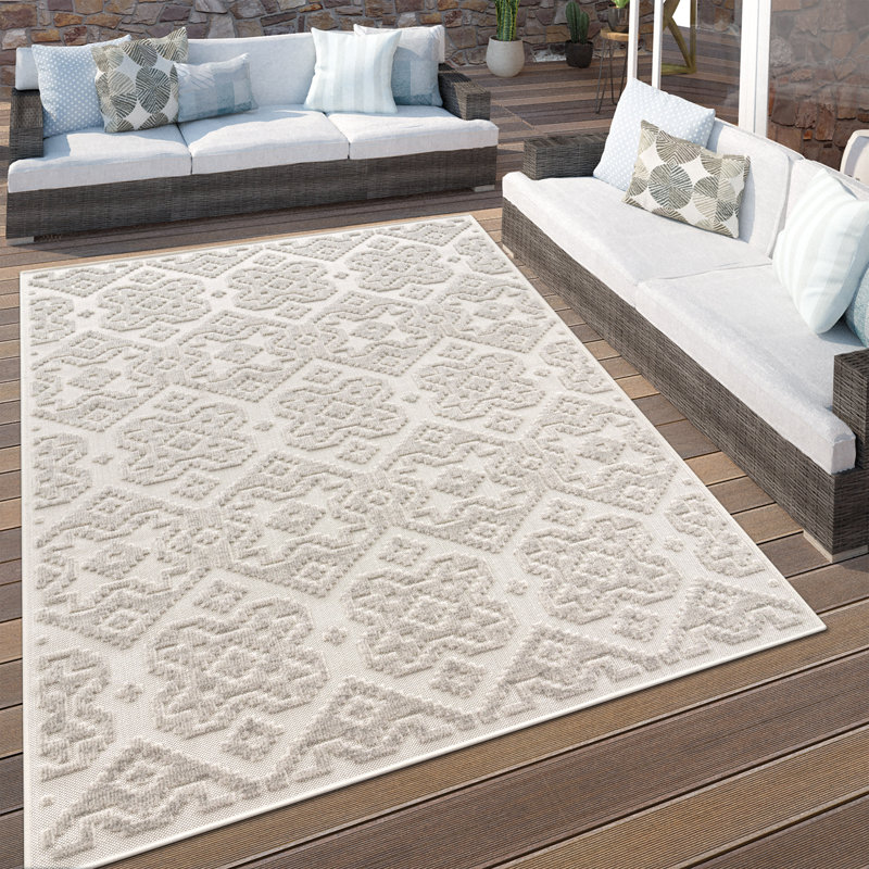 Hadleigh Geometric Indoor / Outdoor Area Rug, Round 160 x 160cm