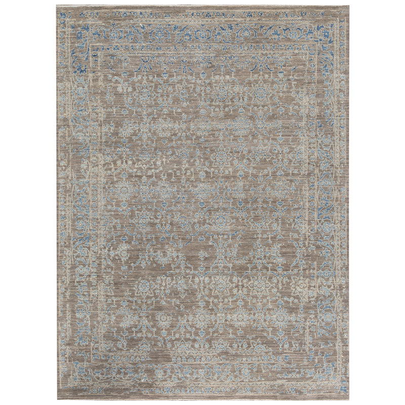 Oriental Area Rug in Gray
