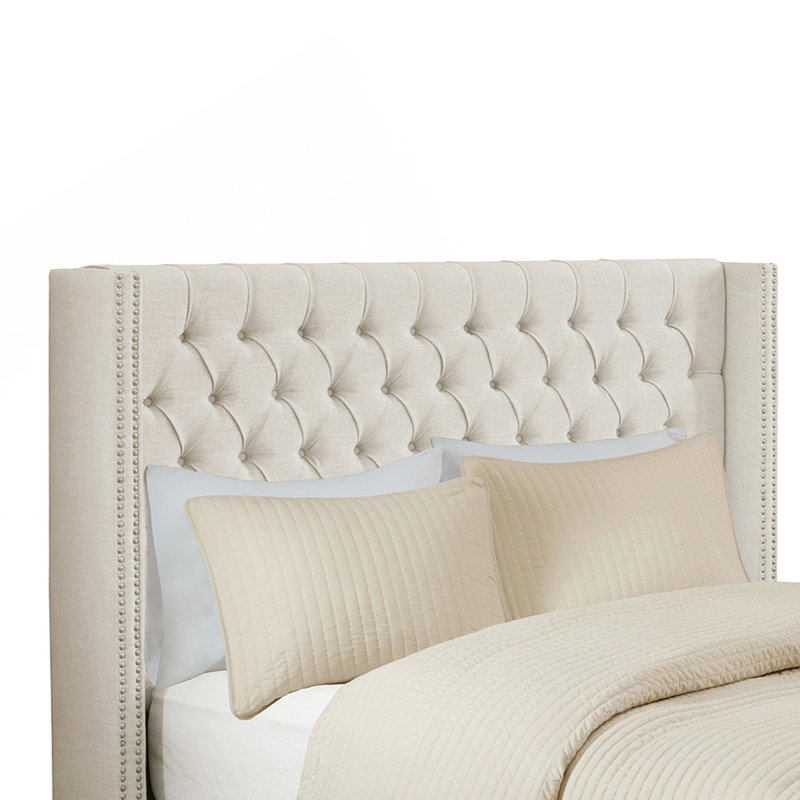 Tête de lit tapissier crème grand