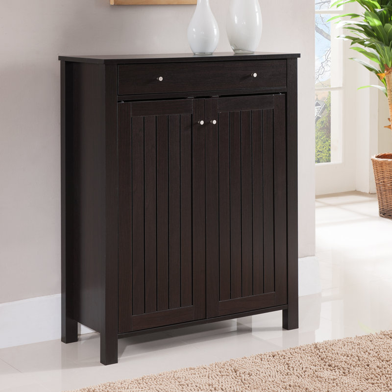 12 Pair Shoe Storage Cabinet, Cappuccino