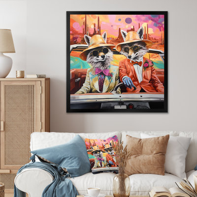 «Adventurous Foxes Drive III» - art mural animal renard