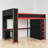 Wood Queen Size Loft Bed, Built-In Desk And Wardrobe, Storage Headboard With Charging Station, Modern Farmhouse, Kids Bedroom-1394369992