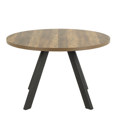 Anacarolina Extendable Round Metal Base Dining Table
