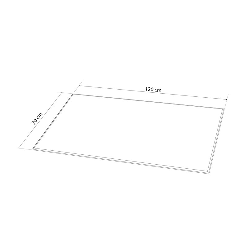 Protecteur de table transparent Baysen, L 70 cm x L 120 cm