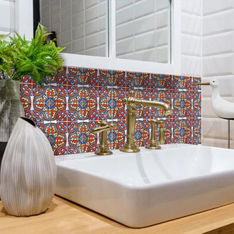 5 in. W x 5 in. L Fireplace Surround and Shower Peel and Stick Mosaic Tile