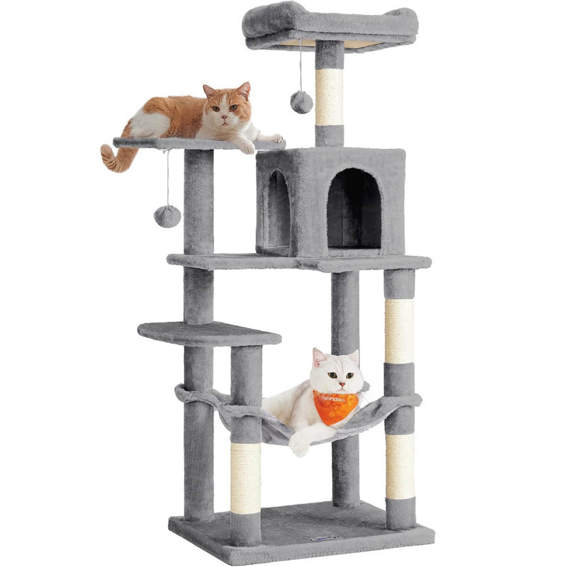 143cm H Cat Tree, Light Grey