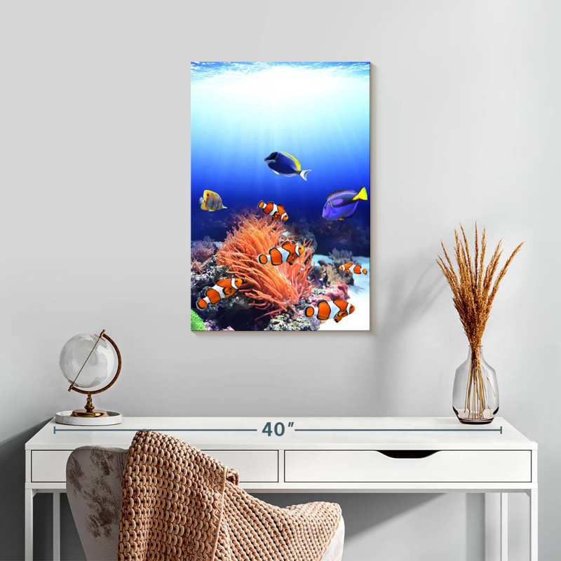 Underwater Ocean Scene, 24" H x 16" W