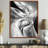 Grey Black Abstract Steel Serenade I - Abstract Print Wall Art Living Room-526040498-526040509
