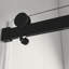 60 po X P 76 po H Porte de douche coulissante simple sans cadre au fini noir mat avec verre transparent-122790622