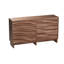 Buffet de 150 cm (59,1 po) avec 6 tiroirs à ouverture par pression, meuble de rangement de style champêtre avec texture de grain ondulé pour salle à manger, salon et couloir