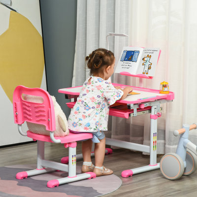 Ensemble de bureau et table pour enfants avec lumière USB pour étude