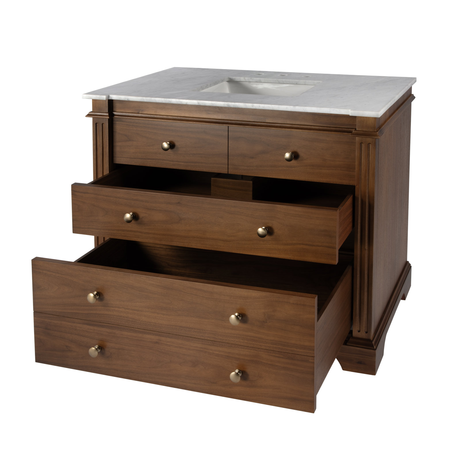 Garza 42" Acacia Single Bathroom Vanity, Walnut Brown