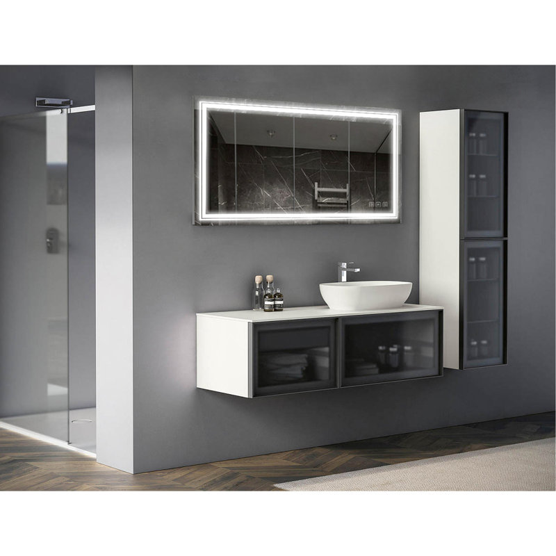 Miroir anti-buée avec bouton 3055