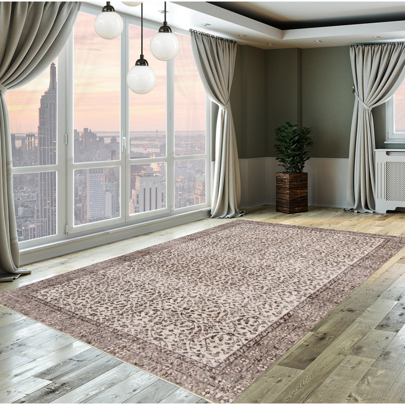 Tapis unique en laine noué à la main de style 2000S 5 pi 4 po x 8 pi 11 po Odelet