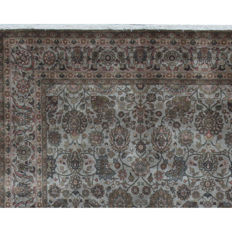 Hand-Knotted High-Quality Beige and Beige Area Rug