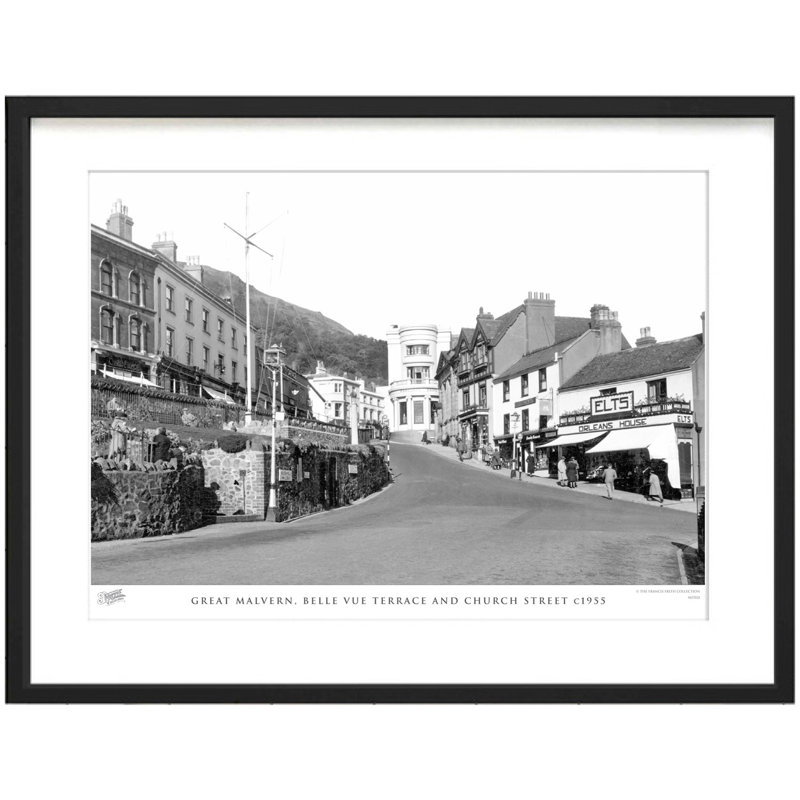 Great Malvern, Belle Vue Terrace And Church Street C1955 - Single Picture Frame Print, 60cm H x 80cm W x 2.3cm D