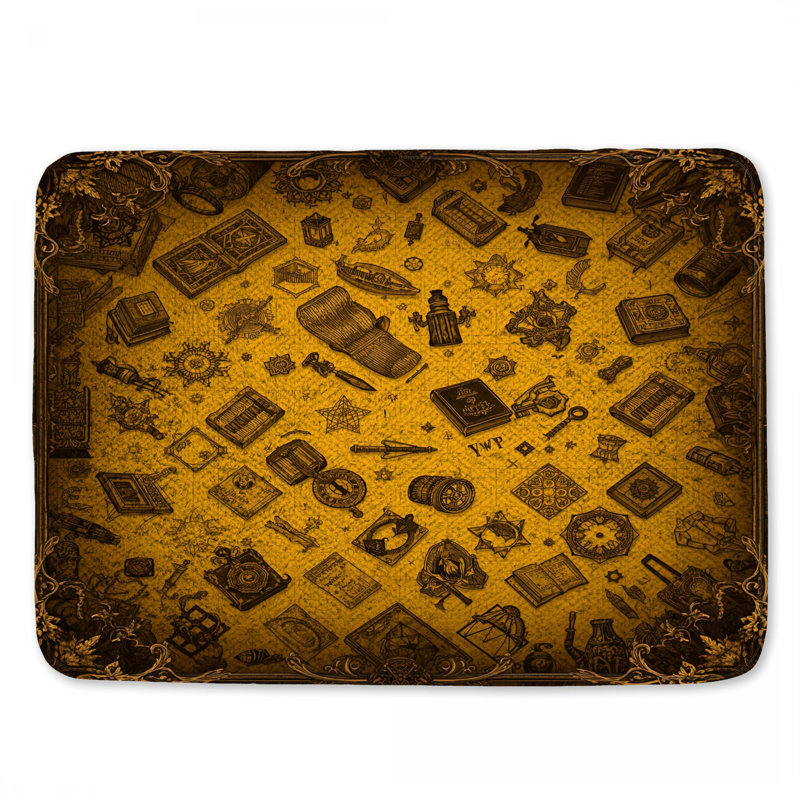 Tapis de bain Steampunk Collage Illustration, L 24 po x L 17 po