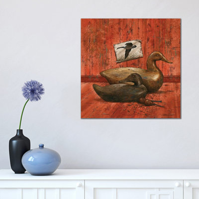 Covey Of Decoys - Wrapped Canvas Painting