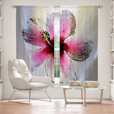 Paire de rideaux obscurcissant et isolant avec passe-tringle Hibiscus