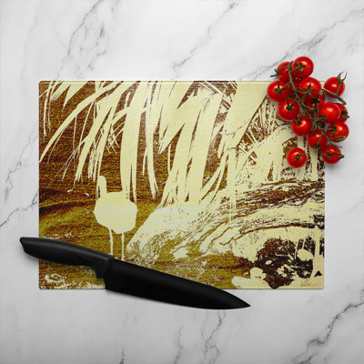 Pretty Bird Glass Chopping Board