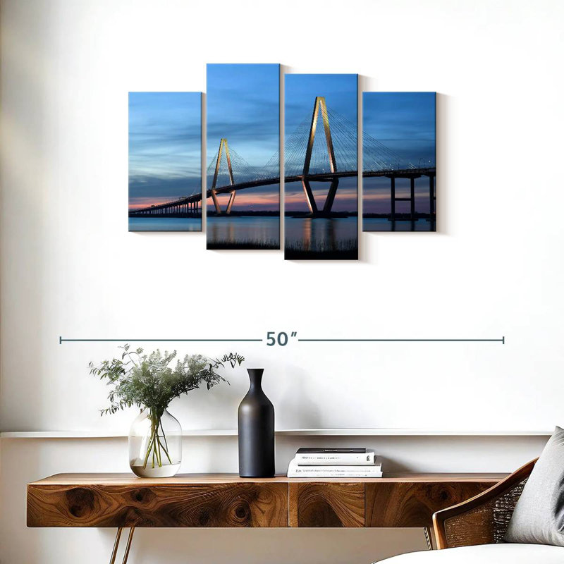 Lilie Ravenel Bridge à l'aube, H 22 po x l 36 po