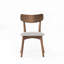 Ensemble de chaises de salle à manger rembourrées en tissu avec dossier et pieds en bois-500173720