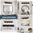 Matte Black Bathroom Vanity Light, 5-Light Vanity Lighting Fixtures Over Mirror, Square Design Wall Sconces With Clear Glass Shades-761870322