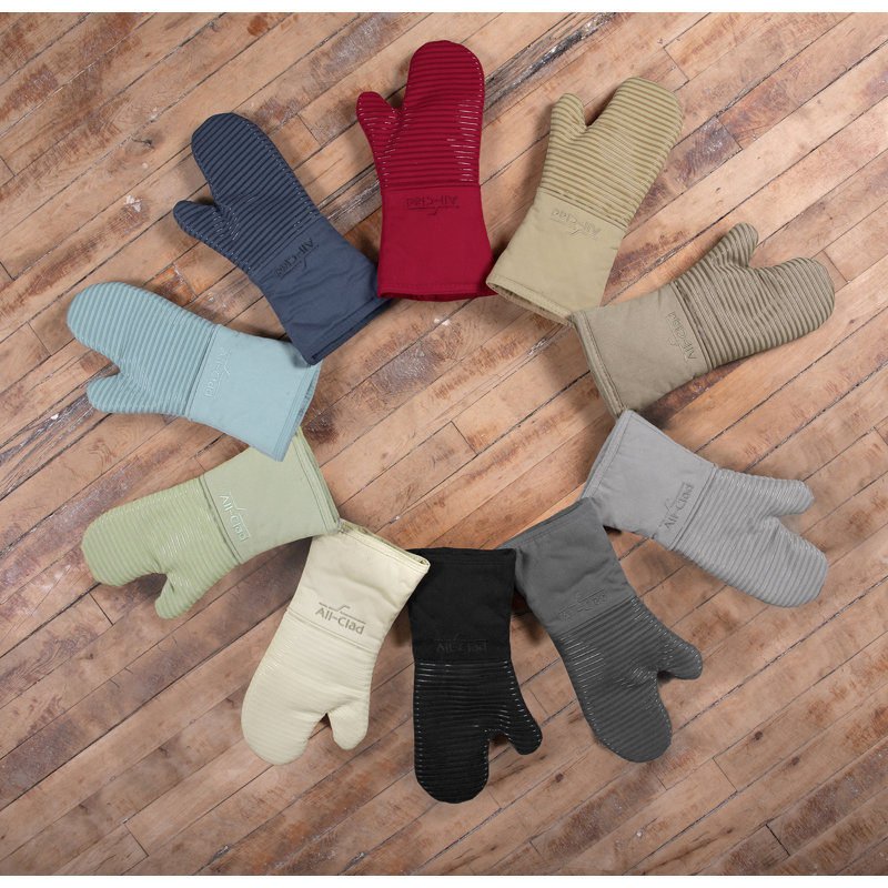 Indigo Silicone Heat-Resistant Oven Mitts Set