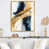 Toile avec cadre flottant or