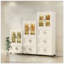 25.59" Side Wide Folding Wardrobe , With Magnetic Door, Plastic Storage Cabinet With Wheels