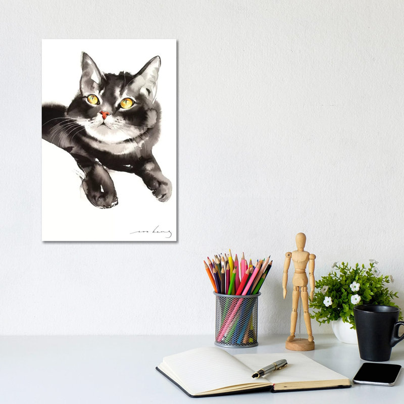 Cozy Kitten by Soo Beng Lim - Wrapped Canvas Painting, 20.32 cm H x 30.48 cm W