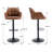 Gareth Swivel Upholstered Adjustable Height Counter Stool with Iron Frame-592960717