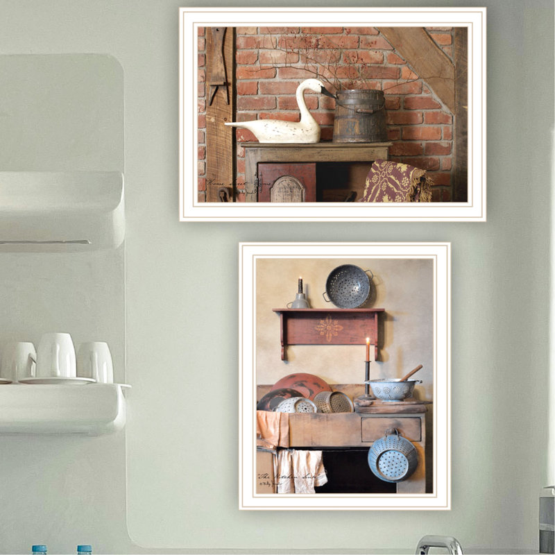 Wall Decor - 2 In White Frame For Living Room & Bedroom Home Art With
