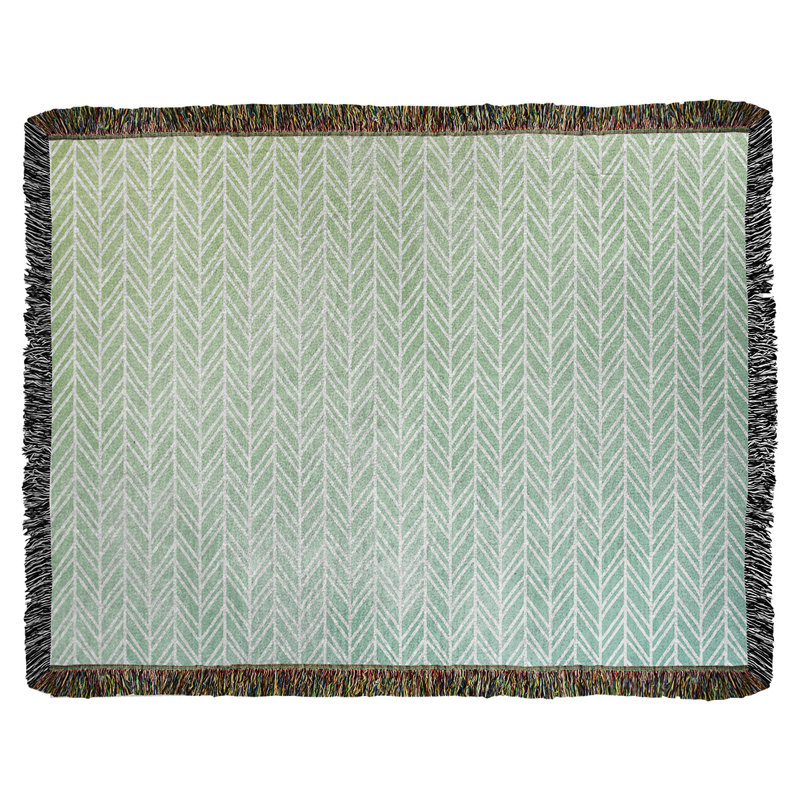 Couverture en coton Katelyn Elizabeth, l 37 po x L 52 po, Vert