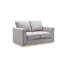 Causeuse en lin gris pour le salon