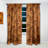 Abstract Curtain Panel, Earth Tone Ring Pattern Blackout Decor - Concentric Paint Rings in Earthy Gold Brown-17506182