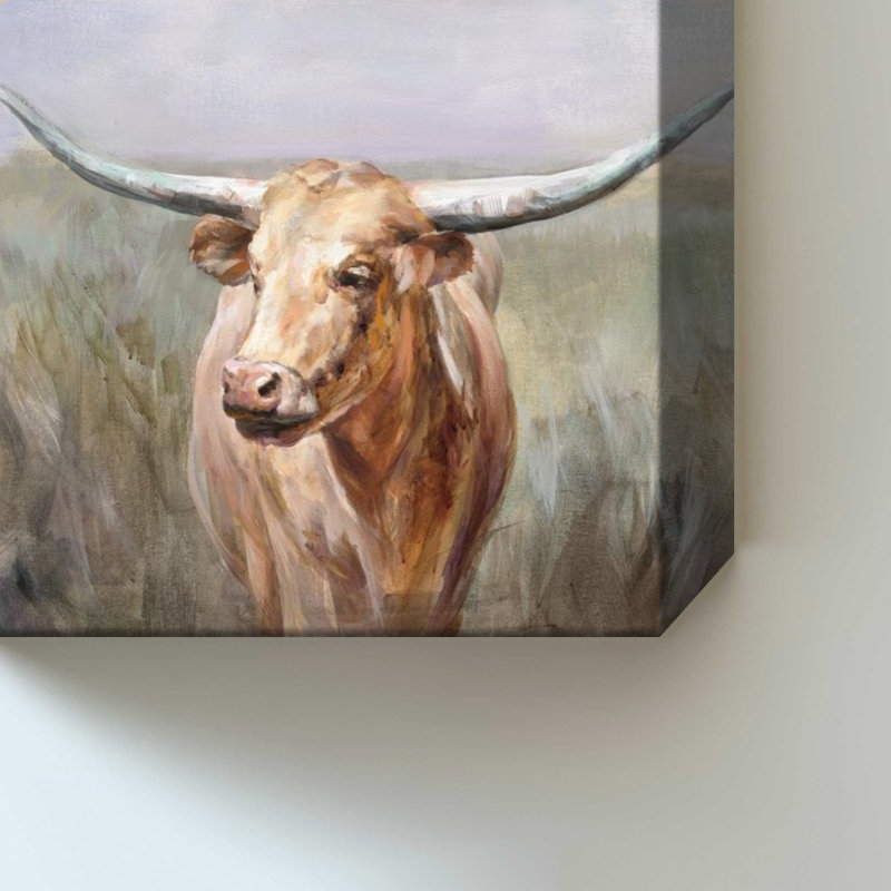 «Big Sky Longhorn» par Danhui Nai, impression sur toile, 24" H x 24" W