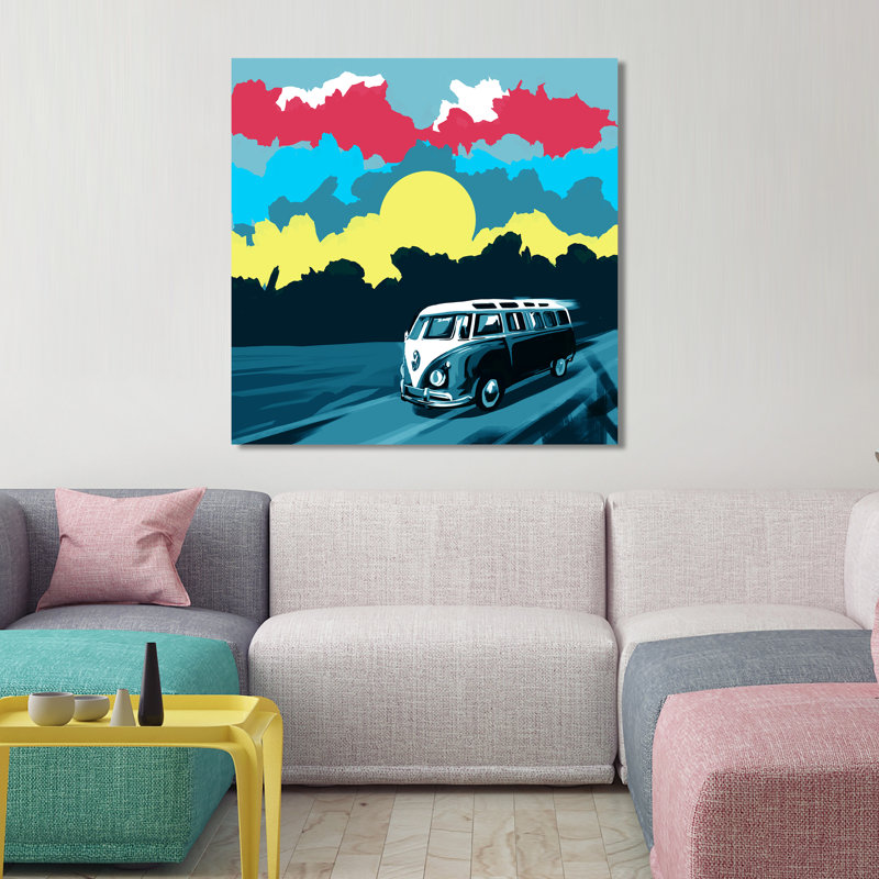 « rétro summer » par bekim mehovic, impression sur toile tendue, H 28 po x l 28 po x P 1,5 po