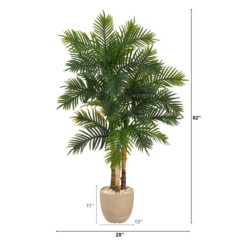 Palmier artificiel 62 po en pot